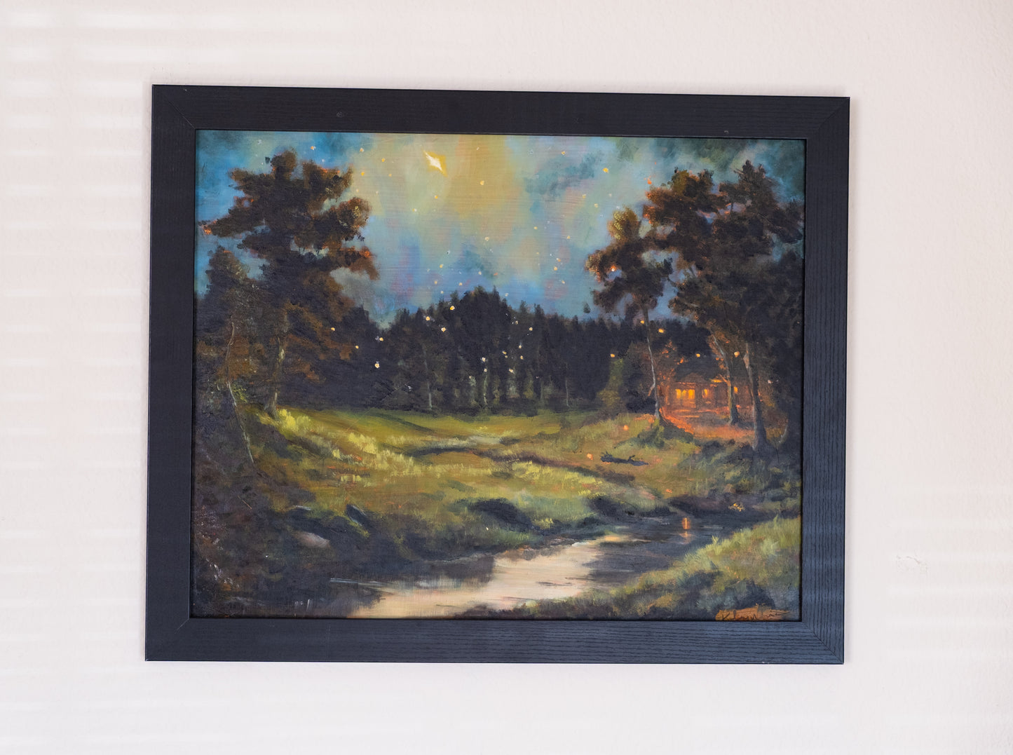 Twilight Homecoming 16x20” Framed Original Oil painting by Kelsey Weirick