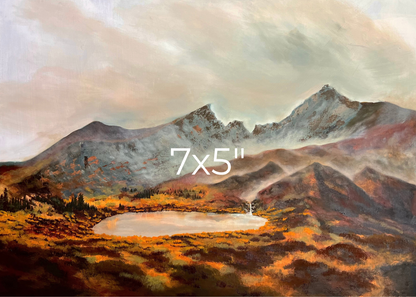 Squaretop Mountain Print - Colorado Mountain Landscape Painting Print