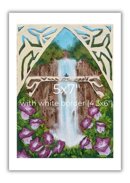 A Bridge to Wander Print - Fantasy Floral Nature Art