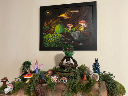 The Ways of the Forest Floor, Framed Original Oil Painting by Kelsey Weirick