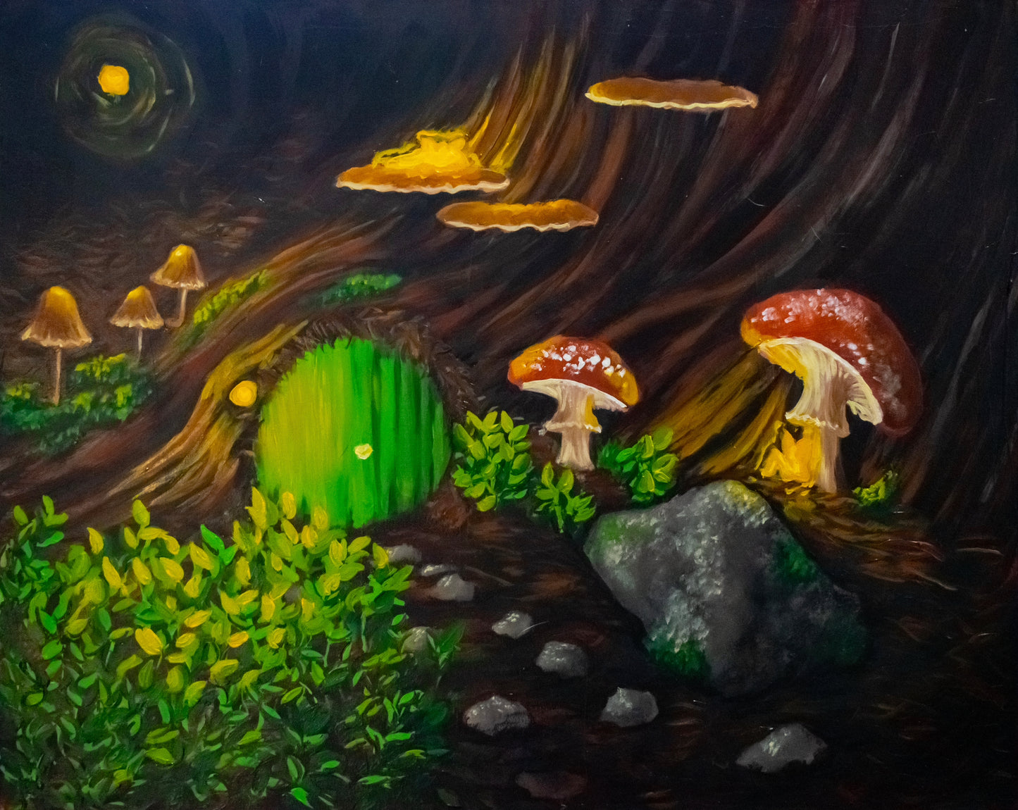 The Ways of the Forest Floor, Framed Original Oil Painting by Kelsey Weirick