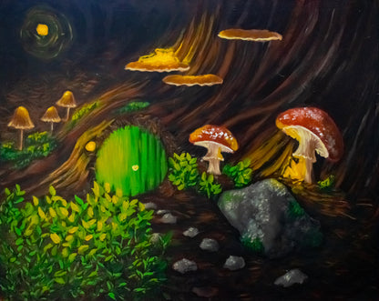 The Ways of the Forest Floor, Framed Original Oil Painting by Kelsey Weirick